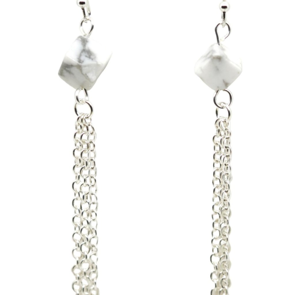 Marble Tassel Earrings